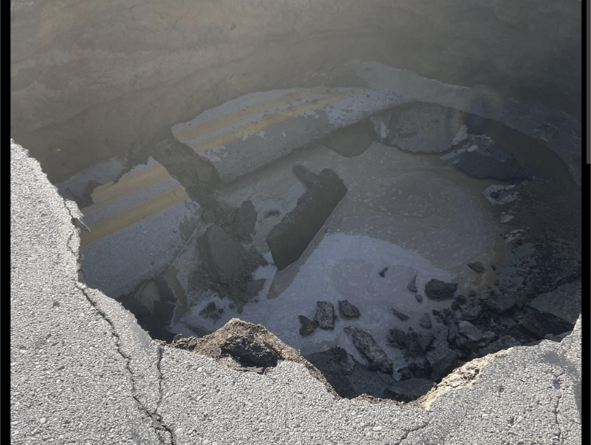 OMAHA, Neb. – A significant sinkhole capable of swallowing a car emerged in Omaha on Friday, leading to road closures and potential danger to residents.